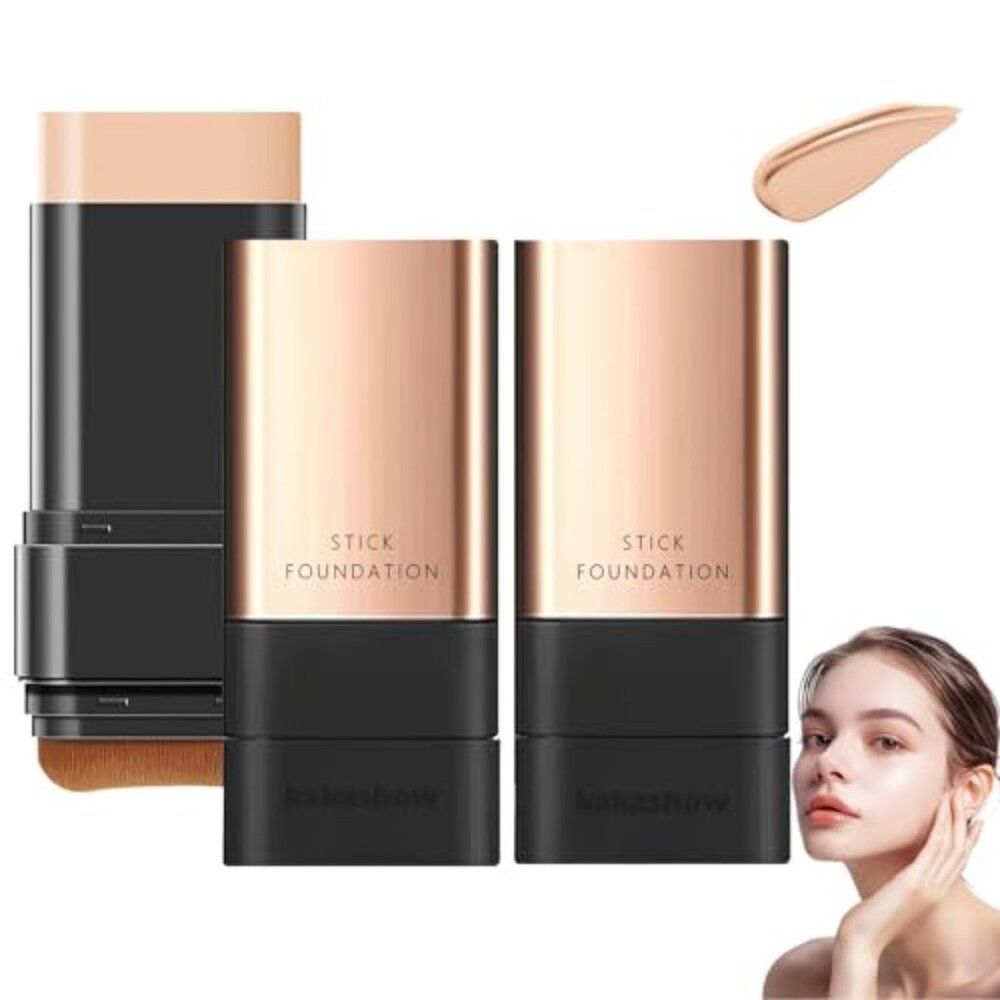 2 in 1- Luxury Anti-Wrinkle Foudation Stick, Double Head Foundation Make-Up